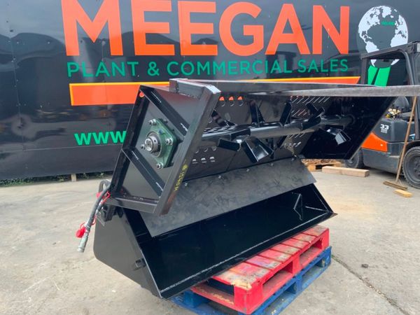 SKID STEER STONE RAKE / COLLECTOR BOX....1240. 365188381
