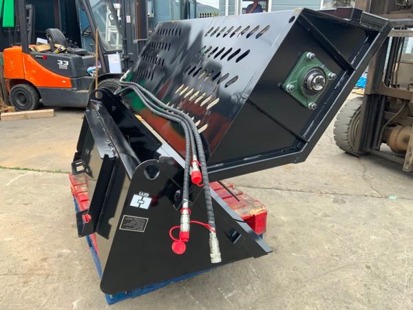 SKID STEER STONE RAKE / COLLECTOR BOX....1240. 365188382