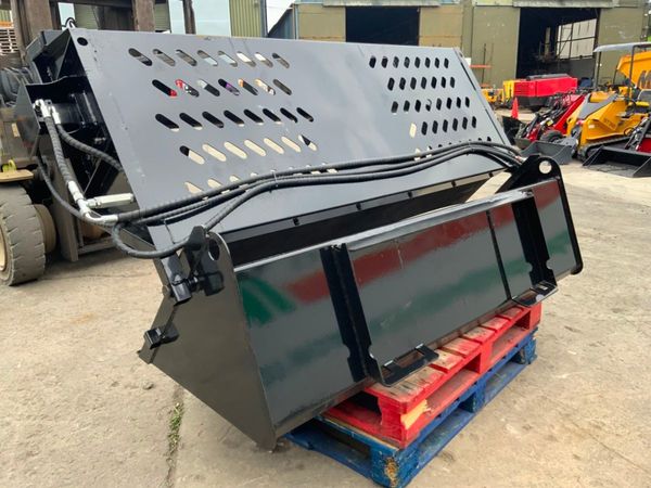 SKID STEER STONE RAKE / COLLECTOR BOX....1240. 365188383