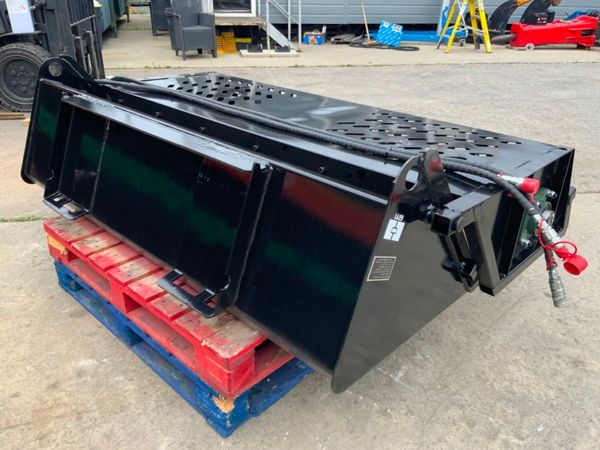 SKID STEER STONE RAKE / COLLECTOR BOX....1240. 365188394