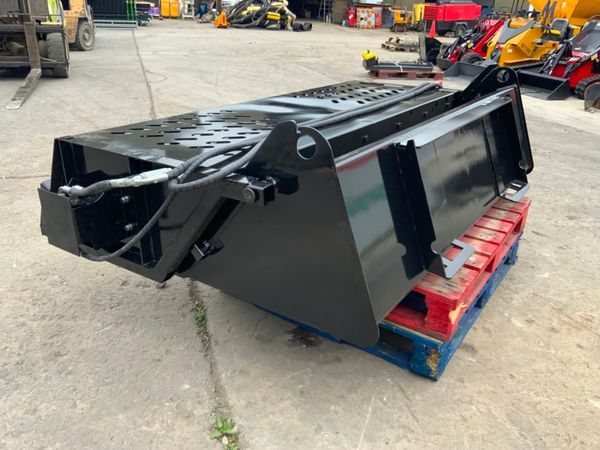 SKID STEER STONE RAKE / COLLECTOR BOX....1240. 365188396