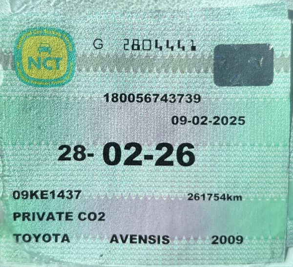 2009 Toyota Avensis 2.0 D-4D Strata Nct 02/26 366015170