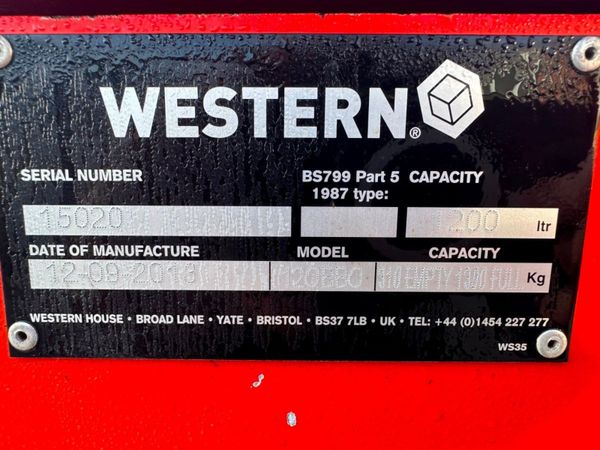 1200 LITRE WESTERN FUEL BOWSER ... 367457828