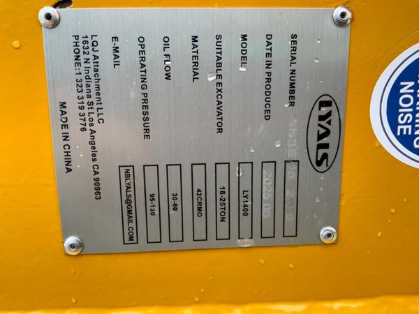 UNUSED LYALS LY1400 BREAKER....80mm PINS...2561. 367615034