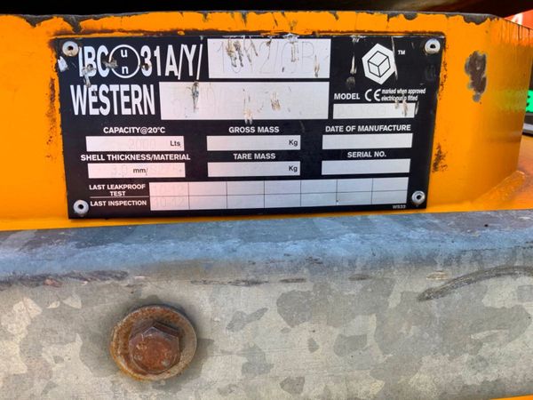 2000lts WESTERN FUEL STORAGE BOWSER......994T. 367840595
