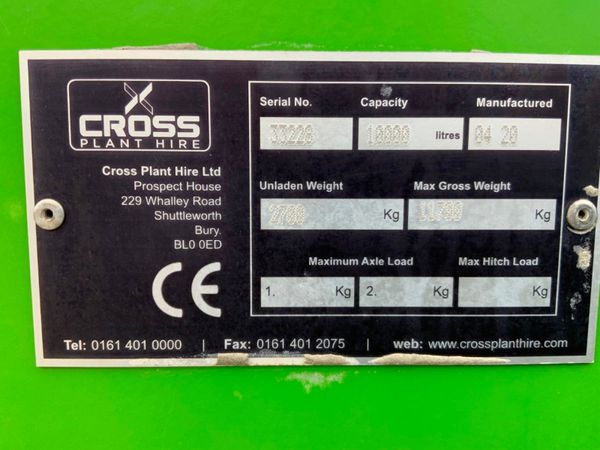 10,000 ltr CROSS BUNDED FUEL DELIVERY bowser 368171456