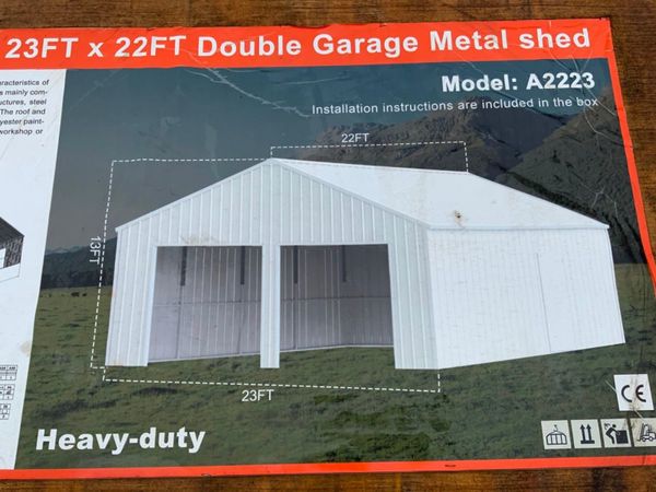 METAL FRAME & SHEETED DOUBLE GARAGE...4188. 368392640