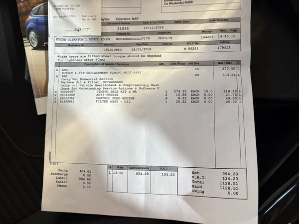 2018 Ford Focus Titanium 1.5 TDCi 95 Bhp 368761893