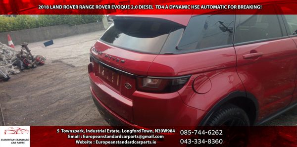 2018 LAND ROVER RANGE ROVER EVOQUE 2.0D FOR PARTS! 369318832