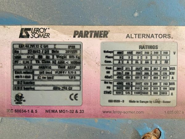 SMDO R350 C2  / VOLVO PENTA GENERATOR.....49v. 360368318