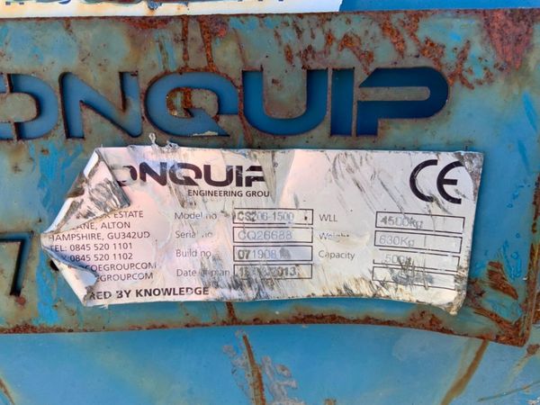 1500lts CONQUIP CONEFLOW CONCRETE SKIP...1370. 360603286