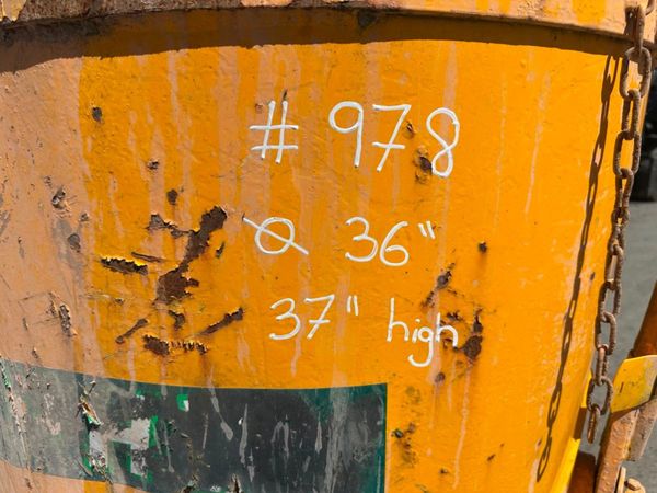 500 ltr CONCRETE TIPPING RUBBLE SKIP POT...978 360611181