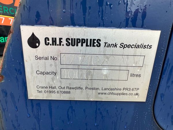 1000 LITRE FUEL PROOF FUEL BOWSER ....48W 360893124