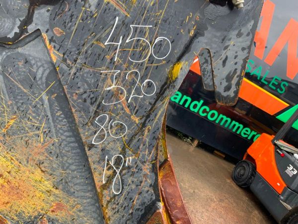 18" RHINOX DIGGING BUCKET...80mm PINS.....249c. 361675279
