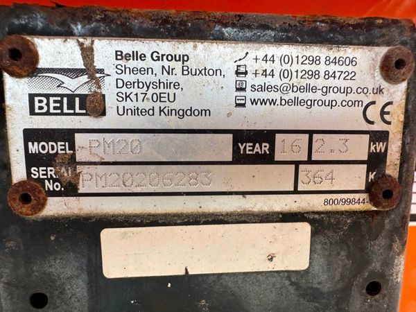2016 BELLE  CEMENT CONCRETE MIXER.... 783T 361763431