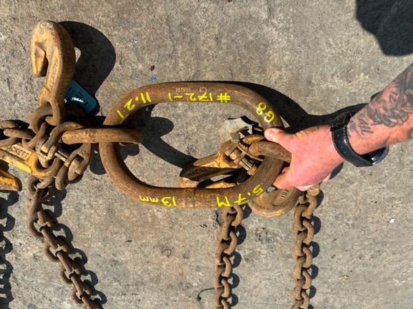 5.7 Metre ...11.2 ton ...lifting chains 4 LEG ... 362472975
