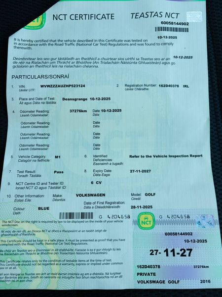 2016 162 VW GOLF 1.2 TSI DSG AUTO ESTATE 22k MILES 374808007