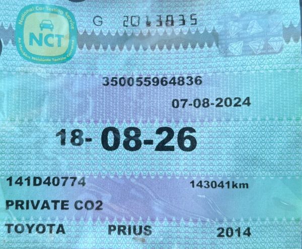 2014 Toyota Prius 1.8 VVT-I Hybrid Auto Nct 08/26 375021190