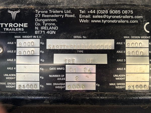 Tyrone Trailers 16Ton Dump Multipurpose 370174643