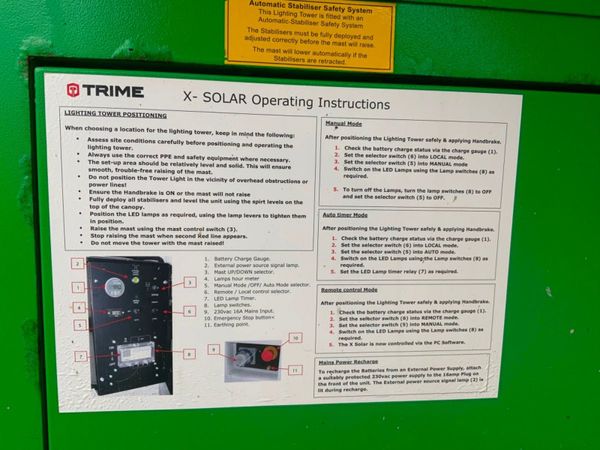 2020 TRIME X-SOLAR LED LIGHTING TOWER......1234t. 370183725