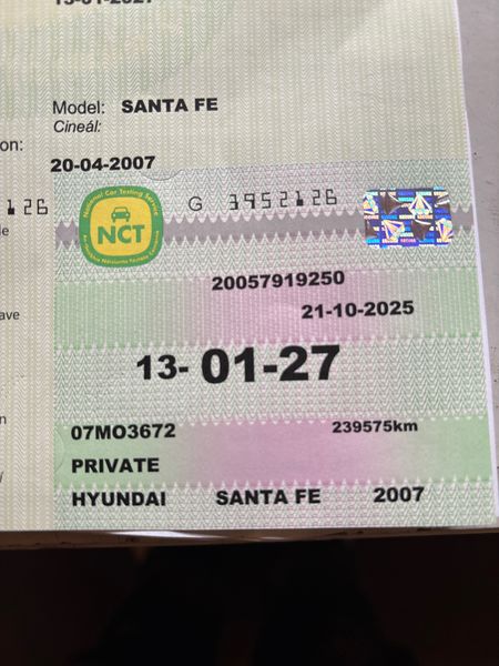 4WD Automatic Hyundai SantaFe NCT Warranty 370332055