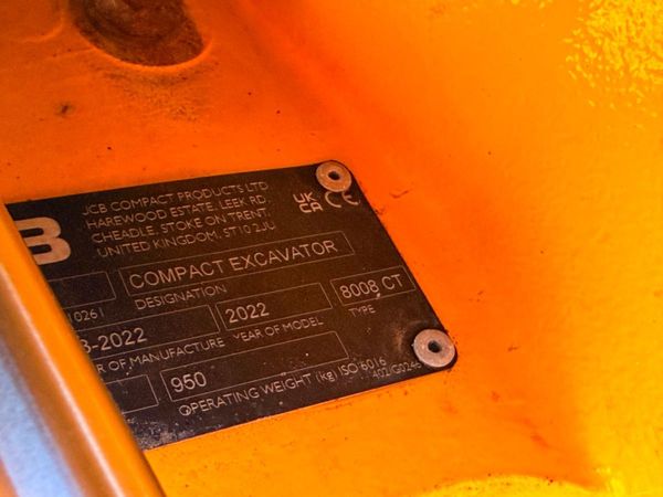 2022 JCB MICRO MINI DIGGER.... 740 HOURS. 370445420