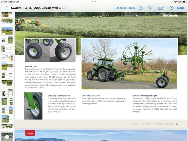 New Krone TC 760 Plus rake 370555274