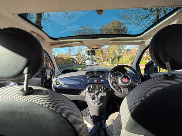 Stunning Navy Lounge Ed Fiat 500 panoramic sunroof 371594509