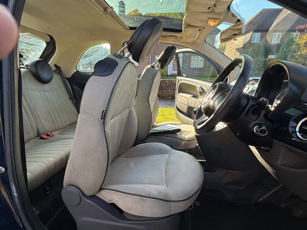 Stunning Navy Lounge Ed Fiat 500 panoramic sunroof 371594501