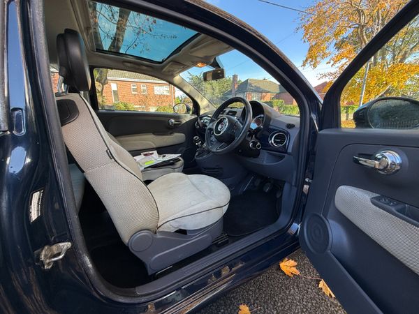 Stunning Navy Lounge Ed Fiat 500 panoramic sunroof 371594503