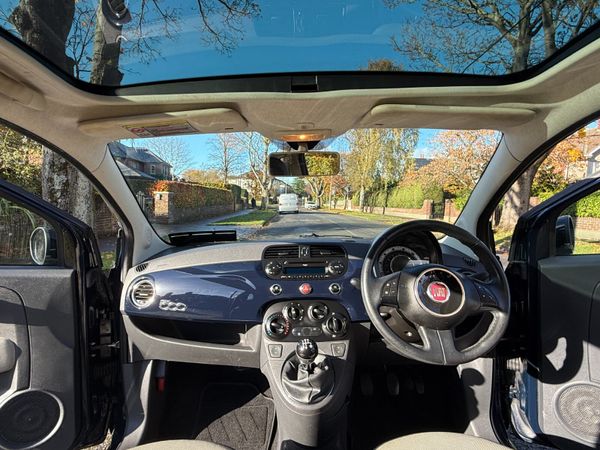 Stunning Navy Lounge Ed Fiat 500 panoramic sunroof 371594512