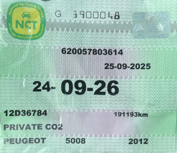 2012 Peugeot 5008 1.6 HDI 7 Seater Nct 09/26 372140213