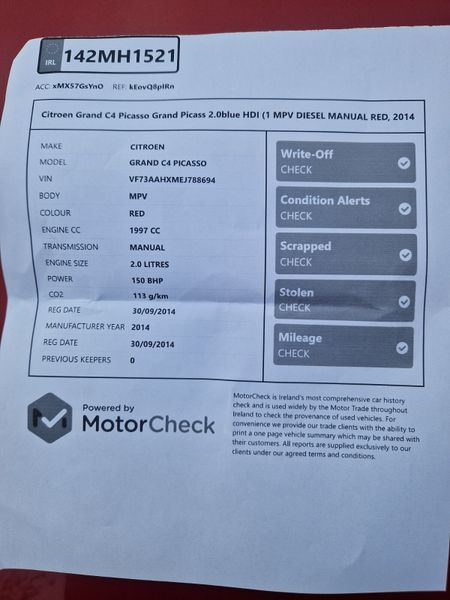 GRAND PICASSO NCT, 2 YR WARRANTY, VERY HIGH SPEC 373362728