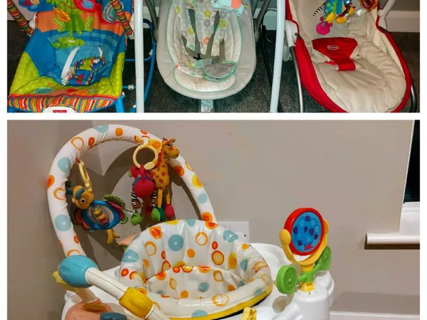 Swing/ Rocker/ Bouncer chairs & Activity centre for sale in Cork for €1 on  DoneDeal