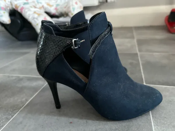 Navy shoe boots on sale next