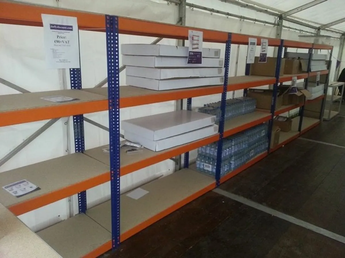 Shelving 1900h x 1500w x 600d Orange Blue 10 BAYS - Image 2