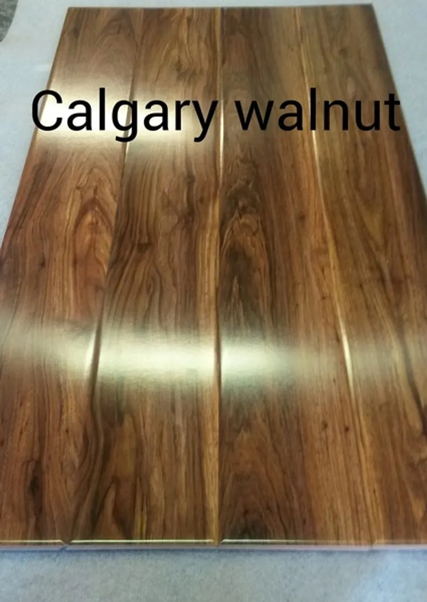 High Gloss Walnut laminated floor