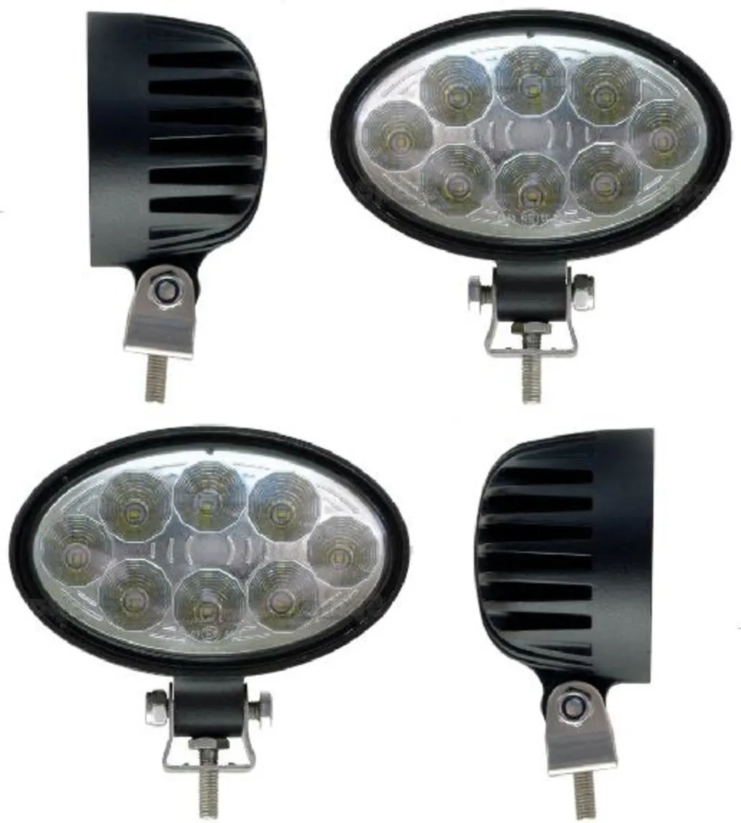 *Pack of 4* Oval LED Work Lamps 1800 Lumens 24W