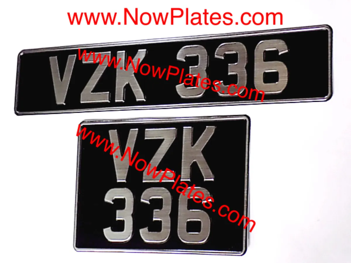 Vintage / Classic / Retro Pressed Number Plates - Image 1