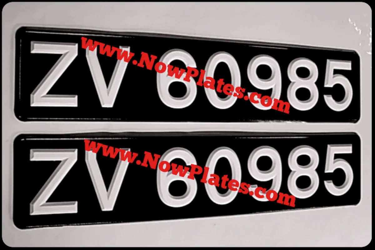 Vintage / Classic / Retro Pressed Number Plates - Image 4