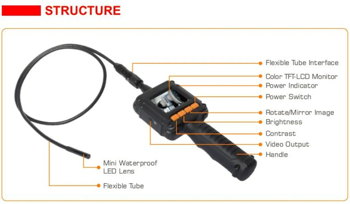 CSL8898 Inspection Camera - 9mm c/w Colour Monitor - Image 3
