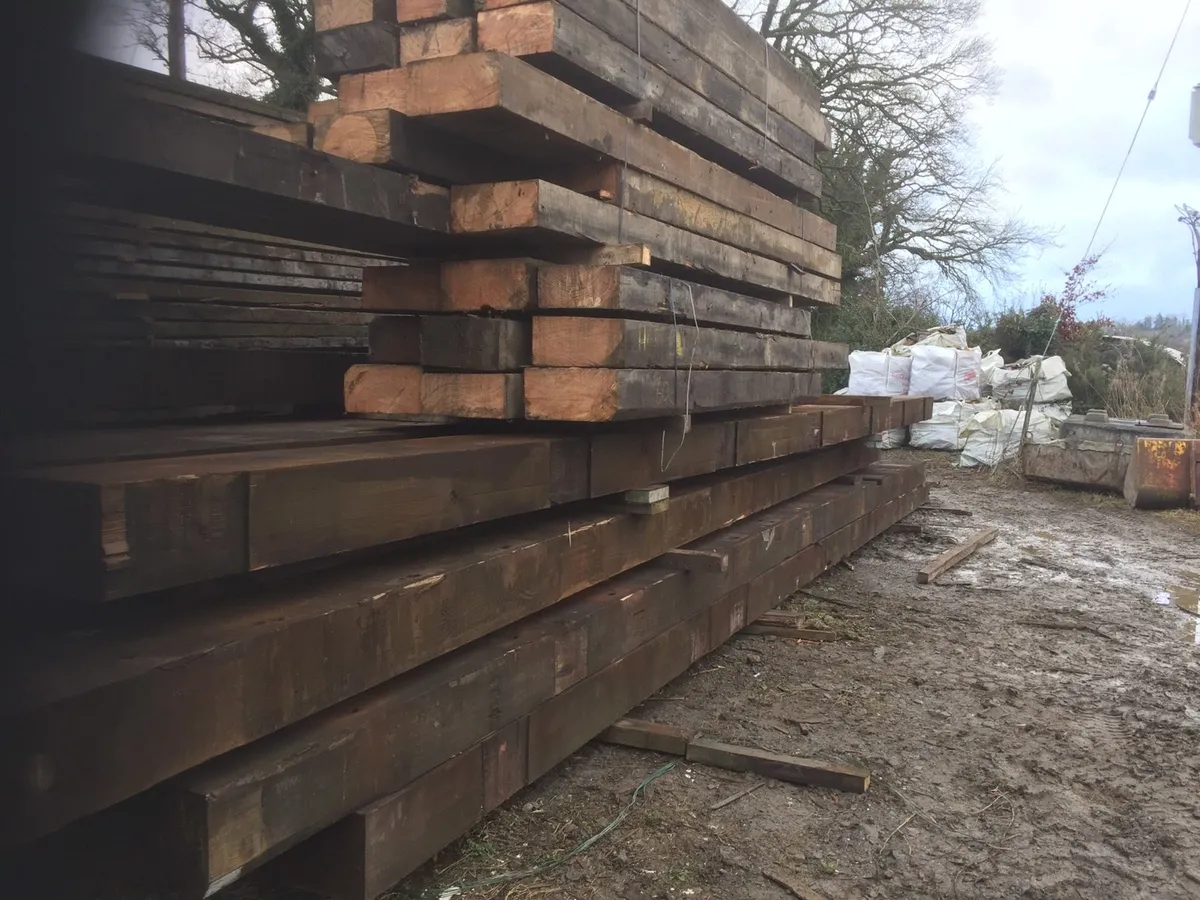 Pitch pine & Oak beams cut to size - Image 2