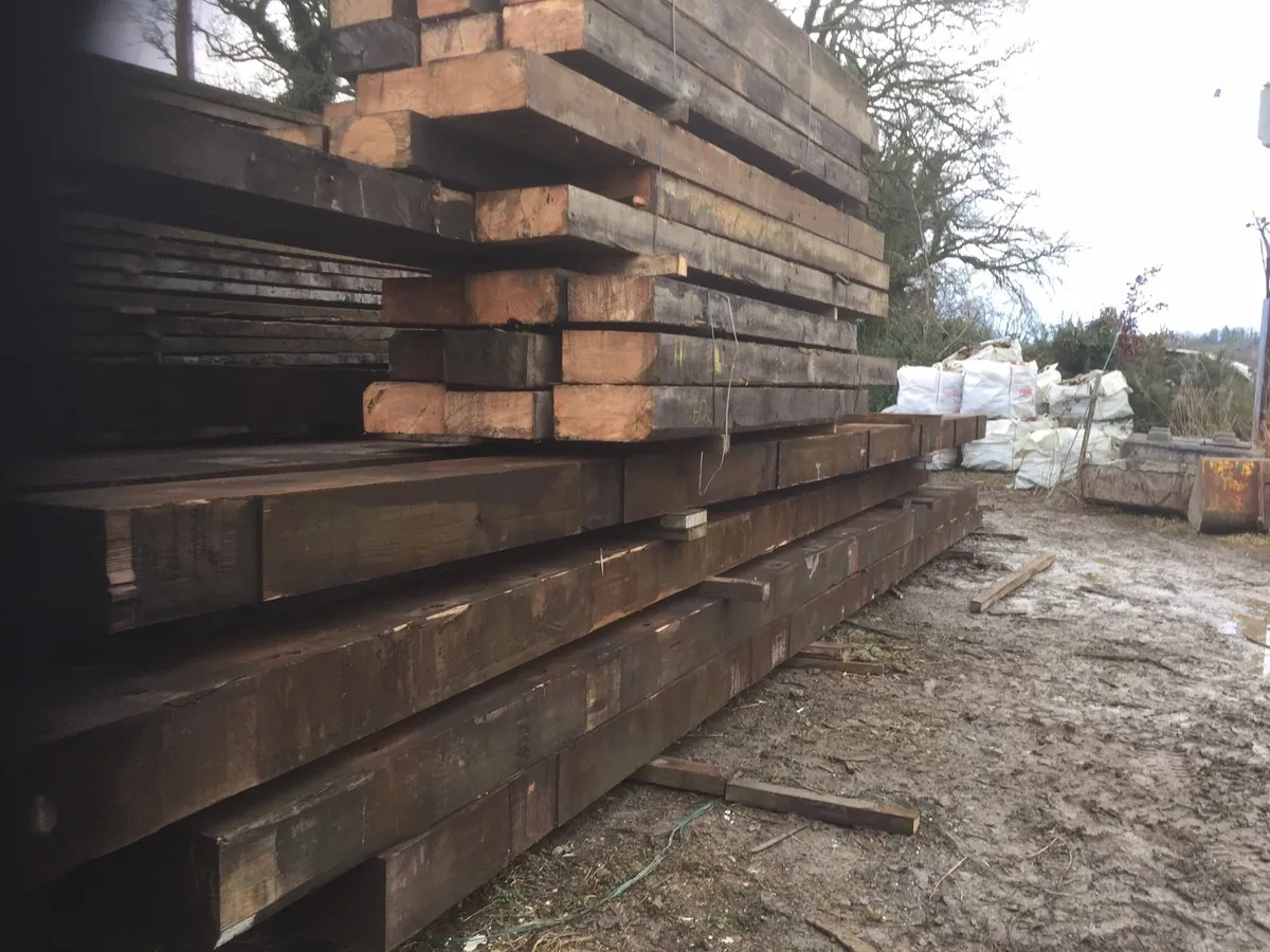 Pitch pine & Oak beams cut to size - Image 3