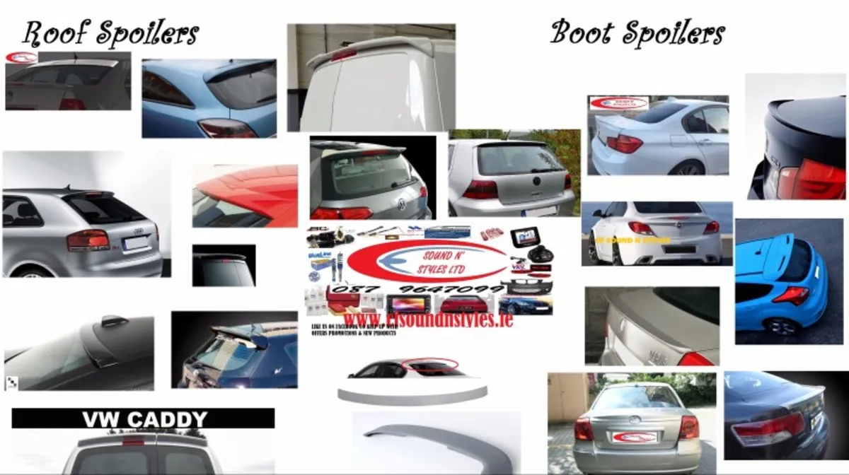 SPOILERS Lip Boot Roof VW BMW Audi - Image 1