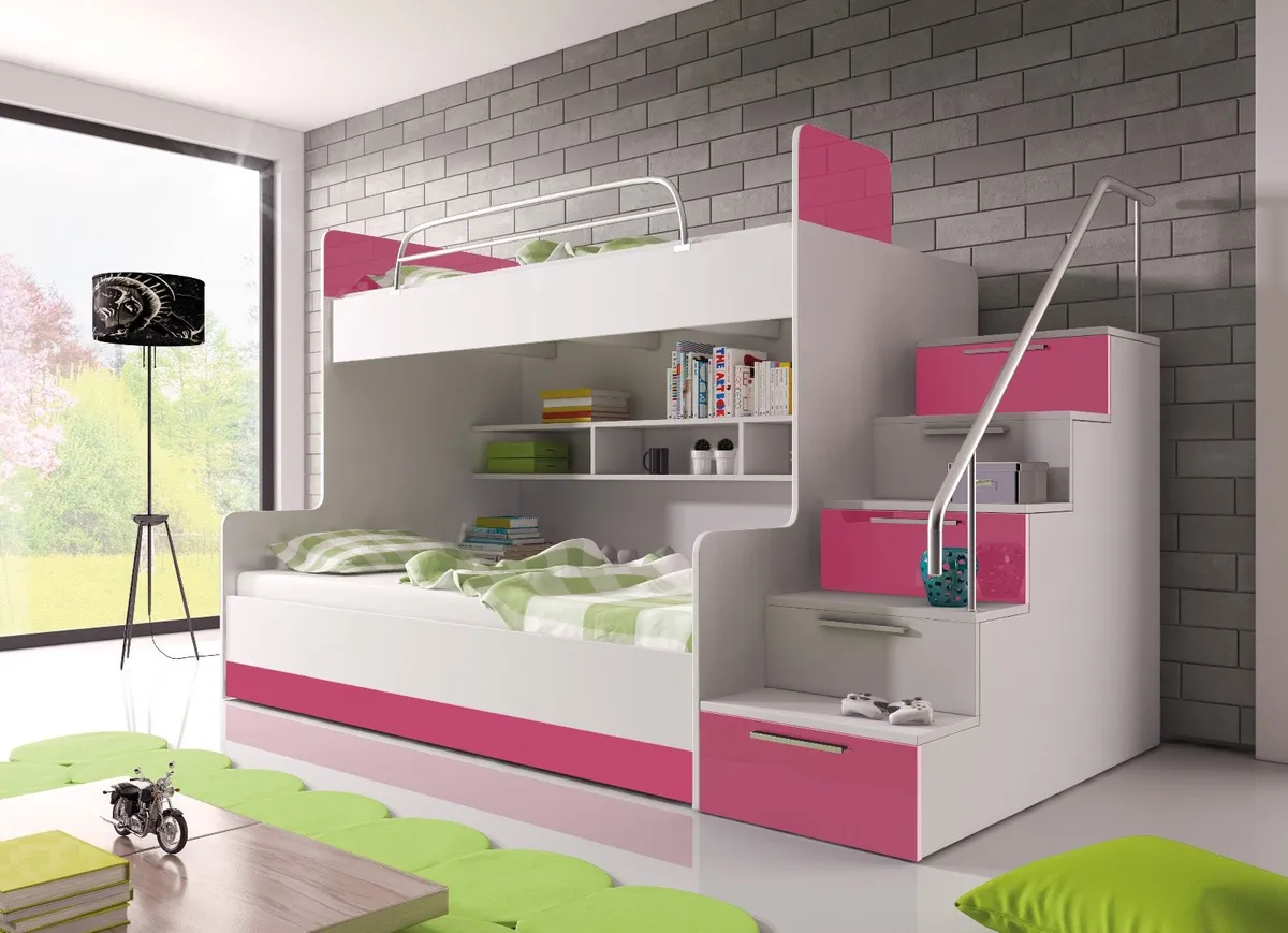 Kids bunk bed ROY 2  gloss finish  FREE DELIVERY* - Image 2