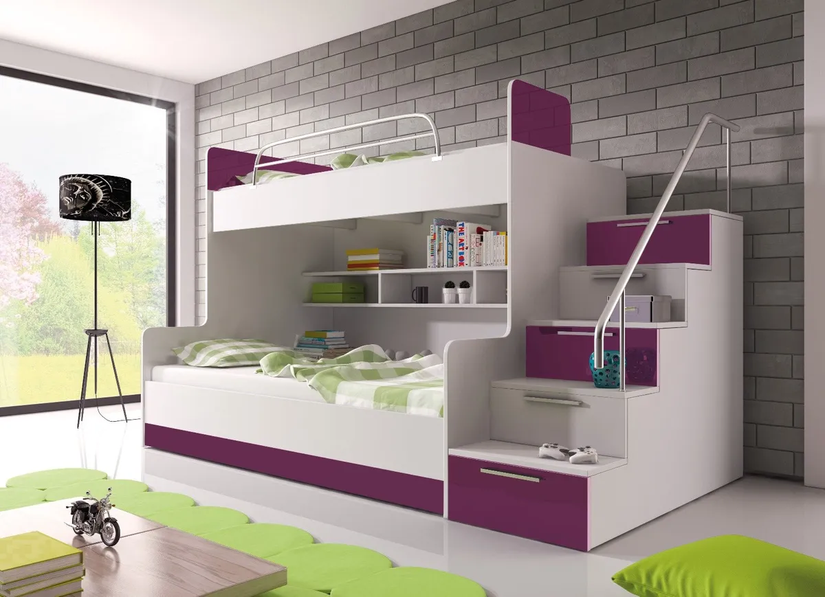 Kids bunk bed ROY 2  gloss finish  FREE DELIVERY* - Image 3