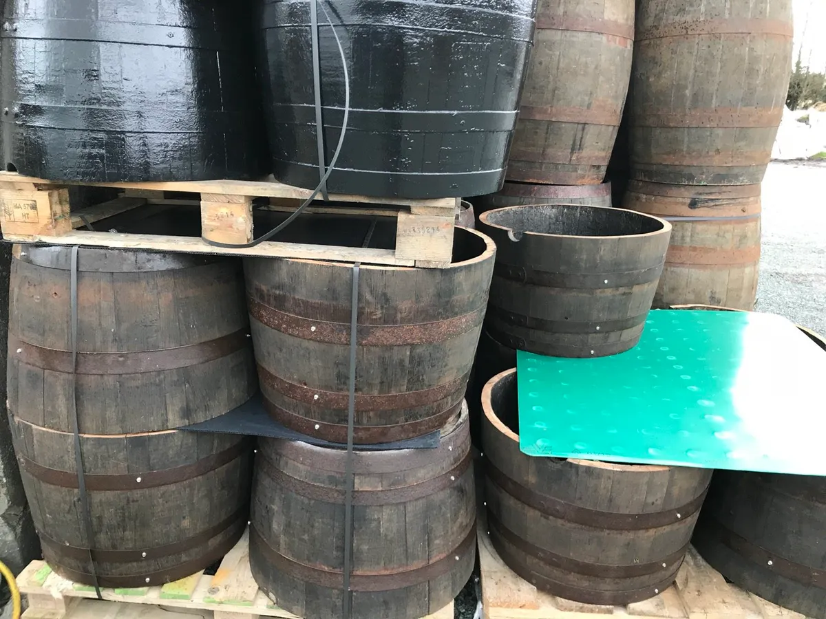 Barrels - OAK BARREL PLANTERS - Image 1