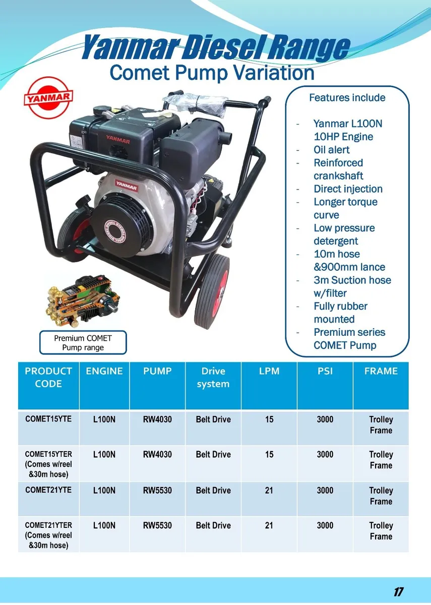 Power Pressure Washer Comet Pump+Diesel eng. from - Image 2