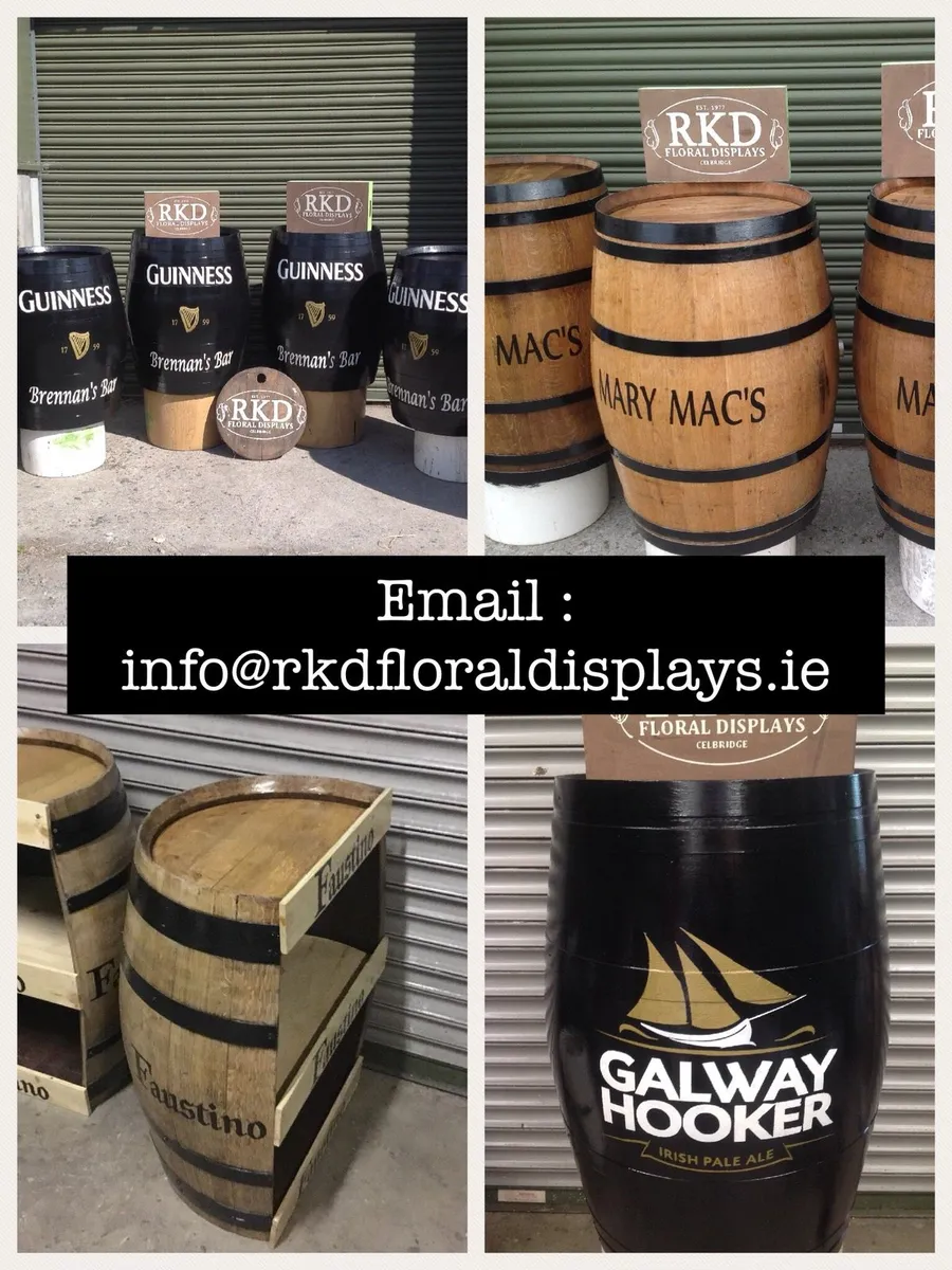 Whiskey Barrels oak barrels barrel planters - Image 2