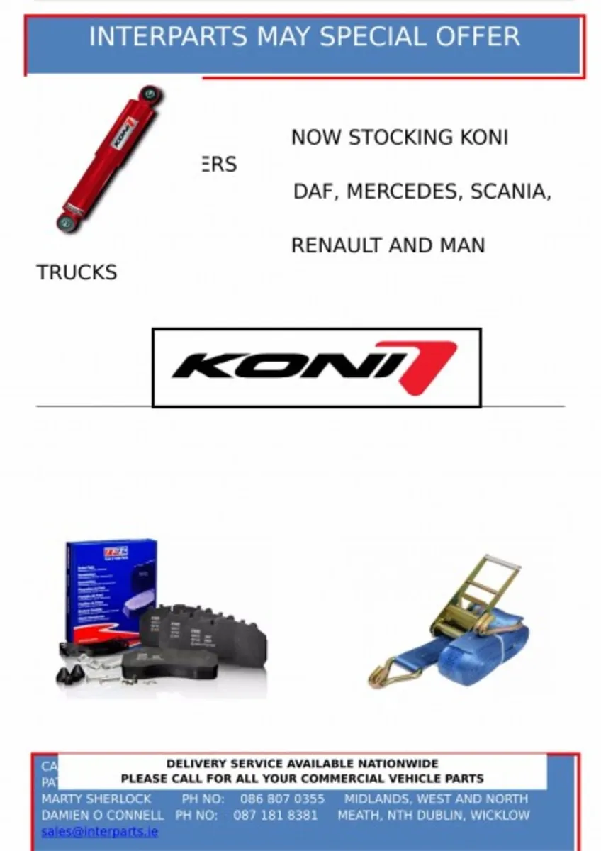 DAF XF105 Koni Shocks Special Offer - Image 1